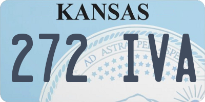 KS license plate 272IVA