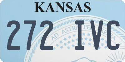 KS license plate 272IVC