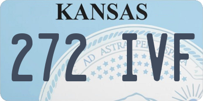 KS license plate 272IVF