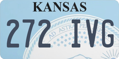 KS license plate 272IVG
