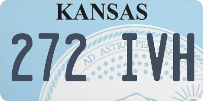 KS license plate 272IVH
