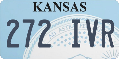 KS license plate 272IVR
