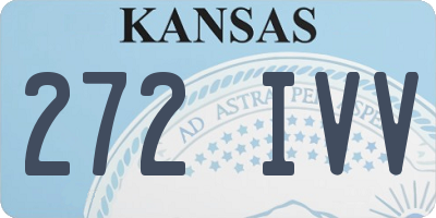 KS license plate 272IVV