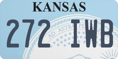KS license plate 272IWB