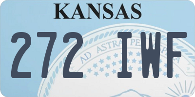KS license plate 272IWF