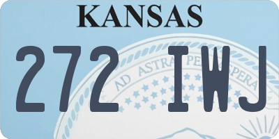 KS license plate 272IWJ