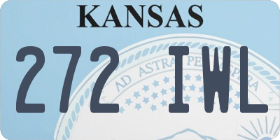 KS license plate 272IWL