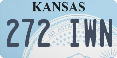 KS license plate 272IWN