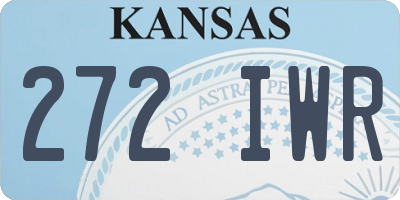 KS license plate 272IWR