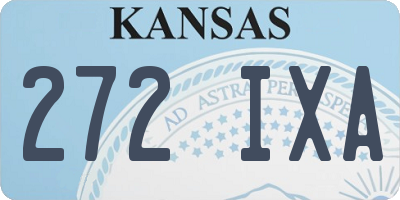 KS license plate 272IXA