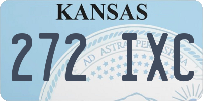 KS license plate 272IXC