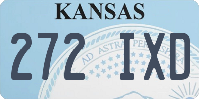 KS license plate 272IXD