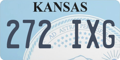 KS license plate 272IXG