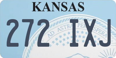 KS license plate 272IXJ