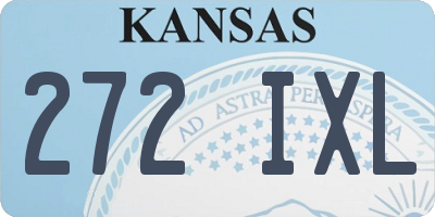 KS license plate 272IXL