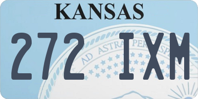 KS license plate 272IXM