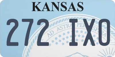 KS license plate 272IXO