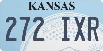 KS license plate 272IXR