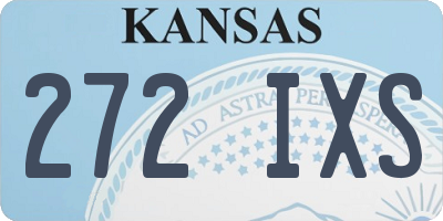 KS license plate 272IXS