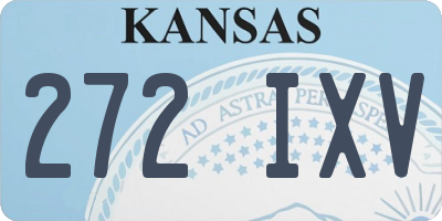 KS license plate 272IXV