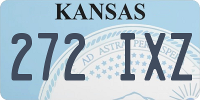 KS license plate 272IXZ
