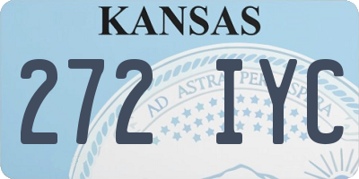 KS license plate 272IYC