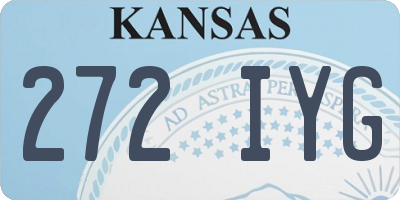 KS license plate 272IYG