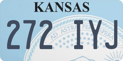 KS license plate 272IYJ