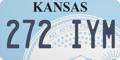 KS license plate 272IYM