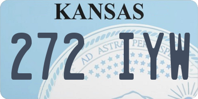 KS license plate 272IYW