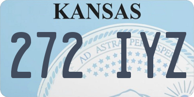KS license plate 272IYZ
