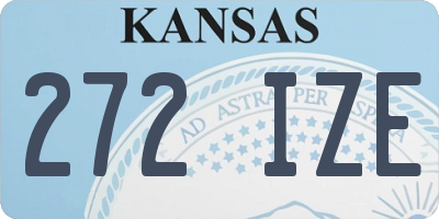 KS license plate 272IZE