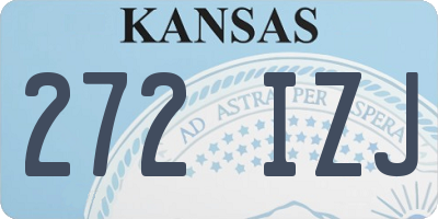 KS license plate 272IZJ