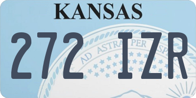 KS license plate 272IZR