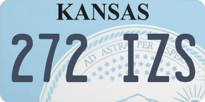 KS license plate 272IZS