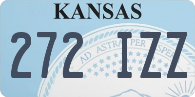 KS license plate 272IZZ