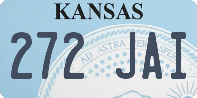 KS license plate 272JAI