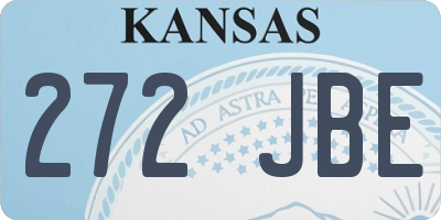 KS license plate 272JBE