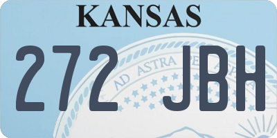 KS license plate 272JBH