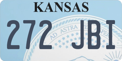 KS license plate 272JBI