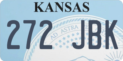 KS license plate 272JBK