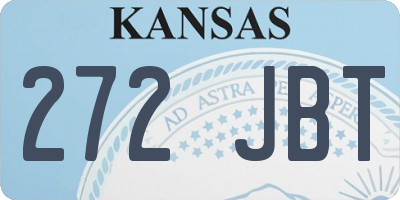 KS license plate 272JBT