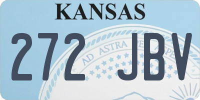 KS license plate 272JBV