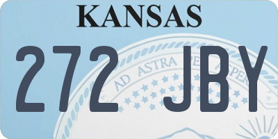 KS license plate 272JBY