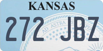 KS license plate 272JBZ