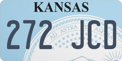 KS license plate 272JCD