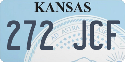 KS license plate 272JCF