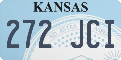 KS license plate 272JCI