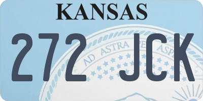 KS license plate 272JCK