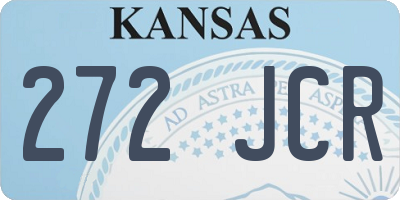 KS license plate 272JCR